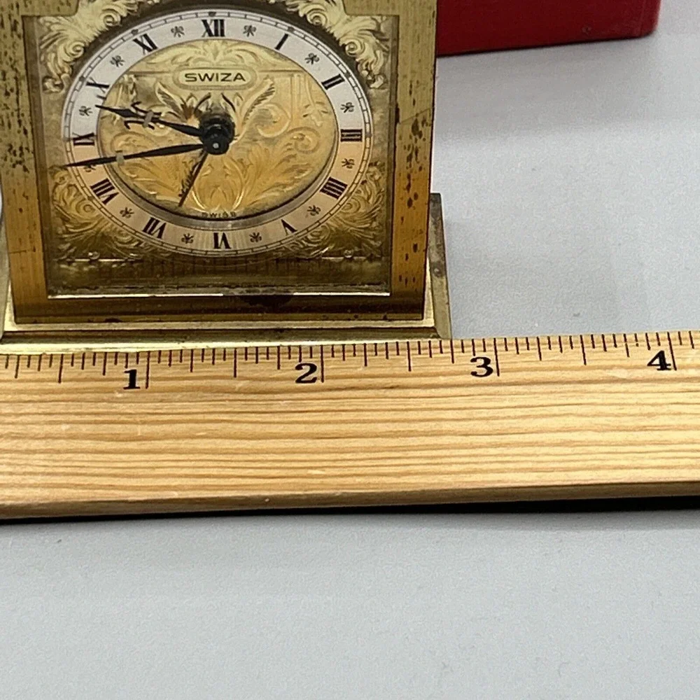 Swiss Made Swiza Sheffield Alarm Clock Vintage‎ NAME OF CLOCK TEMPUS FUGIT